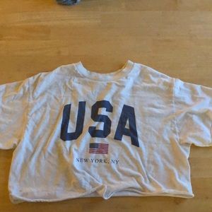 usa crop top